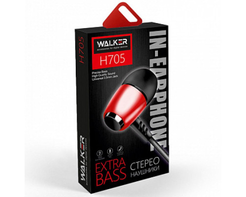 Навушники WALKER H705 red TPS-2710000200710