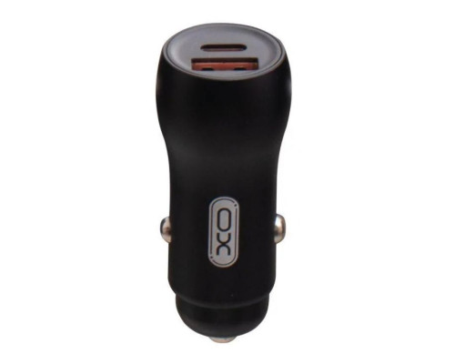 Автомобільний зарядний пристрій (адаптер) XO CC20 PD / 1USB / QC3.0 / 3A / 36W black