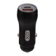 Автомобільний зарядний пристрій (адаптер) XO CC20 PD / 1USB / QC3.0 / 3A / 36W black
