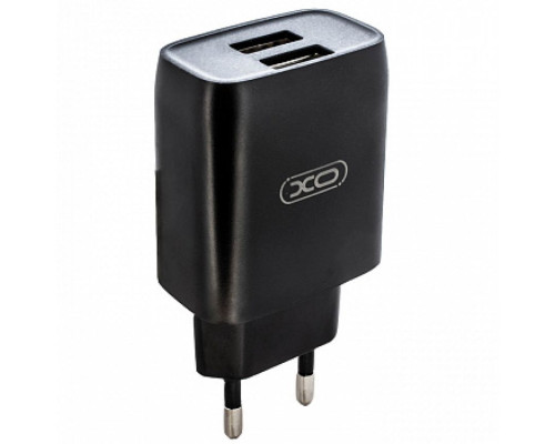 Мережевий зарядний пристрій (адаптер) XO L57 2USB / 2.4A black