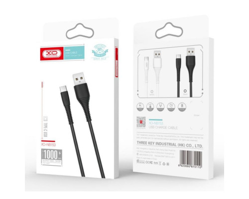 Кабель USB XO NB-P153 Type-C 2A black
