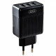 Мережевий зарядний пристрій (адаптер) XO L58 3USB / QC3.0 / 3A / 18W black