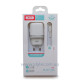 Мережевий зарядний пристрій (адаптер) 2в1 XO L69 2USB / 2.4A + Data Cable USB to Micro white TPS-2710000208297 2710000208297