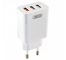 Мережевий зарядний пристрій (адаптер) XO L72 3USB / USB 1_QC_3A / USB 2/3_2.1A white TPS-2710000213536