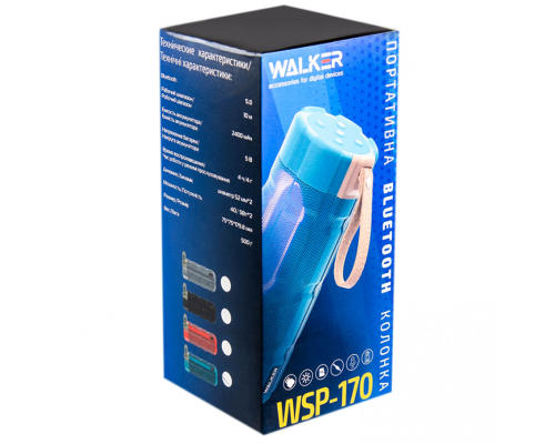 Портативна колонка WALKER WSP-170 blue TPS-2710000217930
