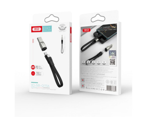 Кабель USB XO NB-Q170A Type-C to Type-C Fast Charge 20W 0.2м black