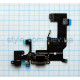 Шлейф для Apple iPhone 5 з роз'ємом зарядки, навушників та мікрофоном black Original Quality TPS-2701372100005 2701372100005