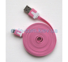 Кабель USB Lightning 2м pink