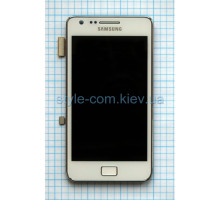 Дисплей (LCD) для Samsung Galaxy I9100 з тачскріном та рамкою white (TFT) Original Quality TPS-2701588900000