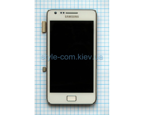 Дисплей (LCD) для Samsung Galaxy I9100 з тачскріном та рамкою white (TFT) Original Quality TPS-2701588900000 2701588900000
