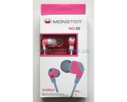 Навушники Mnster MD-69 pink/white