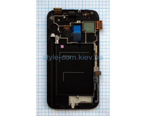 Дисплей (LCD) для Samsung N7100 з тачскріном та рамкою dark grey (TFT) China Original TPS-2701657100003 2701657100003