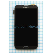 Дисплей (LCD) для Samsung N7100 з тачскріном та рамкою dark grey (TFT) China Original TPS-2701657100003 2701657100003