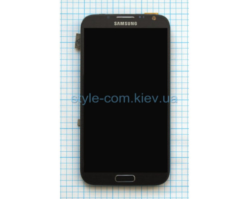 Дисплей (LCD) для Samsung N7100 з тачскріном та рамкою dark grey (TFT) China Original TPS-2701657100003 2701657100003