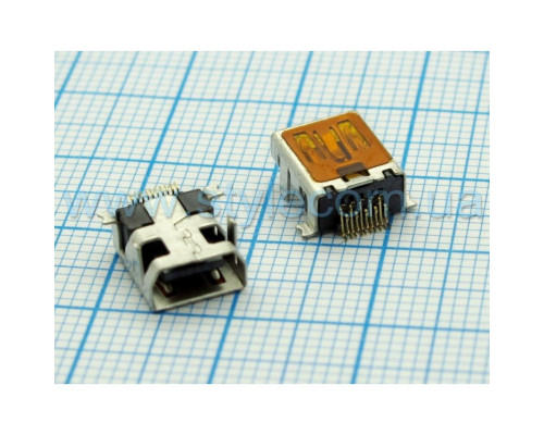 Роз'єм живлення (гніздо) для Mini USB довгий (10 pin) TPS-2701661900002