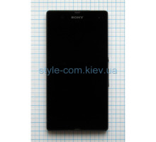 Дисплей (LCD) для Sony Xperia Z C6602, C6603 L36i, C6606 L36a з тачскріном та рамкою black Original Quality TPS-2701665500000 2701665500000