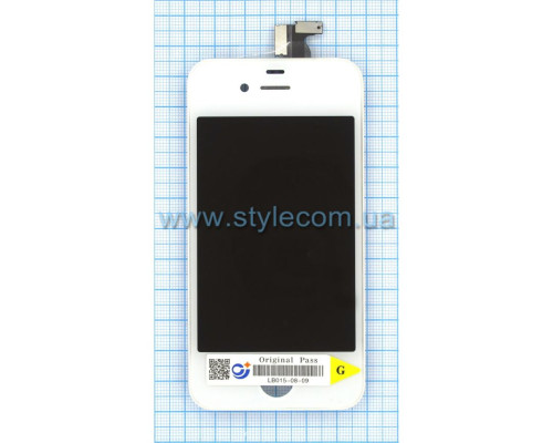 Дисплей (LCD) для Apple iPhone 4 з тачскріном white High Quality