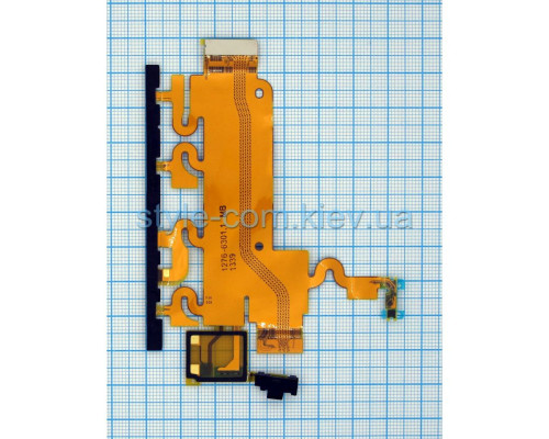 Шлейф для Sony Xperia Z1 C6902 L39h з кнопками ввімкнення, регулювання звуку, мікрофоном та вібромотором High Quality TPS-2701733700004 2701733700004