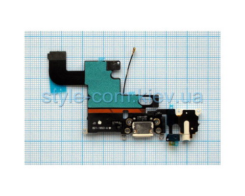 Шлейф для Apple iPhone 6 з роз'ємом зарядки, навушників та мікрофоном white Original Quality TPS-2701861400005 2701861400005