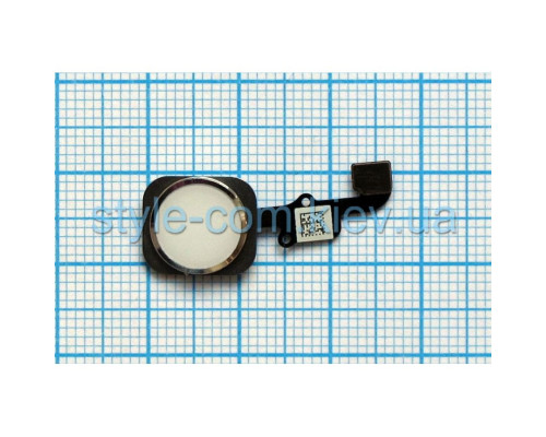 Шлейф для Apple iPhone 6 з кнопкою меню silver Original Quality TPS-2701861200001 2701861200001