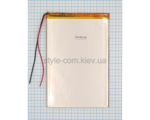 Акумулятор ChinaTab 35100150p (3.5*100*150мм) 6300mAh 2wires TPS-2701891500003 2701891500003