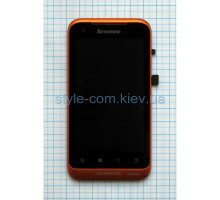 Дисплей (LCD) для Lenovo A660 з тачскріном та рамкою black Original Quality TPS-2701909600008