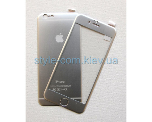 Захисне (переднє+заднє) скло для Apple iPhone 6, 6s silver TPS-2701918200008 2701918200008