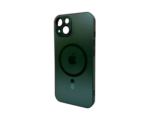 Чохол для смартфона AG Glass Matt Frame Color MagSafe Logo for Apple iPhone 14 Cangling Green (AGMattFrameMGiP14Green)