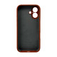 Чохол для смартфона Silicone Full Case AA Camera Protect for Apple iPhone 16 42,Saddle Brown (FullAAi16-42)