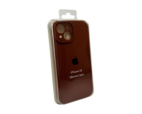Чохол для смартфона Silicone Full Case AA Camera Protect for Apple iPhone 15 42,Saddle Brown (FullAAi15-42)