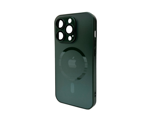 Чохол для смартфона AG Glass Matt Frame Color MagSafe Logo for Apple iPhone 14 Pro Max Cangling Green (AGMattFrameMGiP14PMGreen)