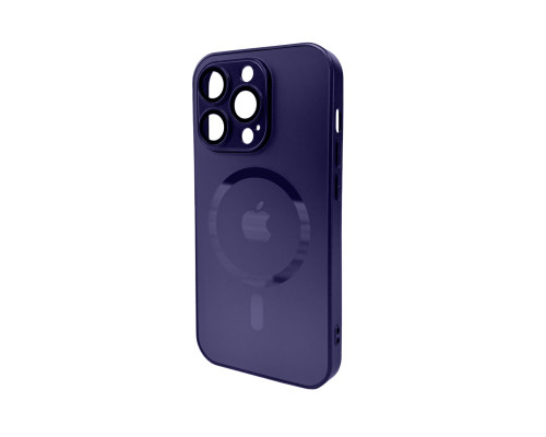 Чохол для смартфона AG Glass Matt Frame Color MagSafe Logo for Apple iPhone 15 Pro Deep Purple (AGMattFrameMGiP15PDPurple)