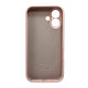 Чохол для смартфона Silicone Full Case AA Camera Protect for Apple iPhone 16 15,Pink Sand (FullAAi16-15)