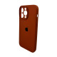 Чохол для смартфона Silicone Full Case AA Camera Protect for Apple iPhone 14 Pro Max 42,Saddle Brown (FullAAi14PM-42)