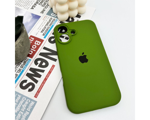 Чохол для смартфона Silicone Full Case AA Camera Protect for Apple iPhone 16 29,Army Green (FullAAi16-29)