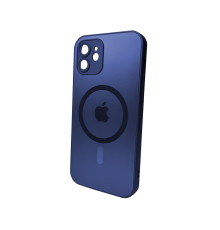 Чохол для смартфона AG Glass Matt Frame Color MagSafe Logo for Apple iPhone 12 Navy Blue (AGMattFrameMGiP12DBlue)