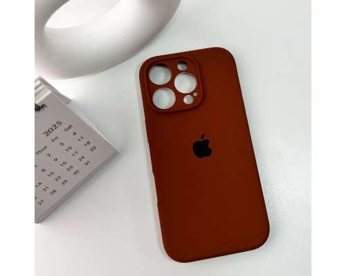 Чохол для смартфона Silicone Full Case AA Camera Protect for Apple iPhone 16 Pro 42,Saddle Brown (FullAAi16P-42)