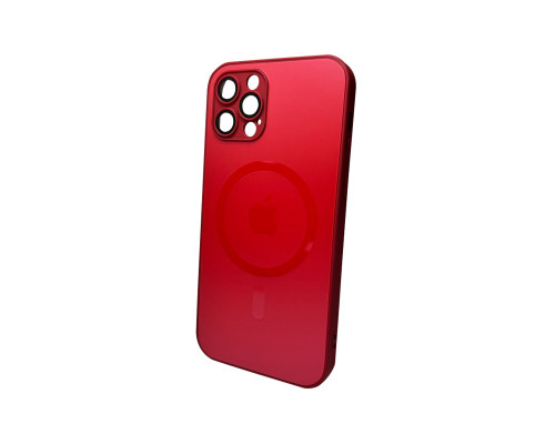 Чохол для смартфона AG Glass Matt Frame Color MagSafe Logo for Apple iPhone 12 Pro Cola Red (AGMattFrameMGiP12PRed)