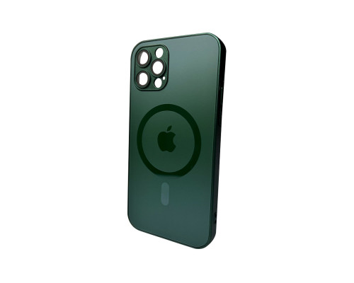 Чохол для смартфона AG Glass Matt Frame Color MagSafe Logo for Apple iPhone 12 Pro Max Cangling Green (AGMattFrameMGiP12PMGreen)