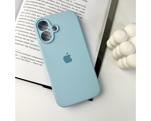 Чохол для смартфона Silicone Full Case AA Camera Protect for Apple iPhone 16 27,Mist Blue (FullAAi16-27)