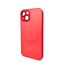 Чохол для смартфона AG Glass Matt Frame Color MagSafe Logo for Apple iPhone 14 Cola Red (AGMattFrameMGiP14Red)