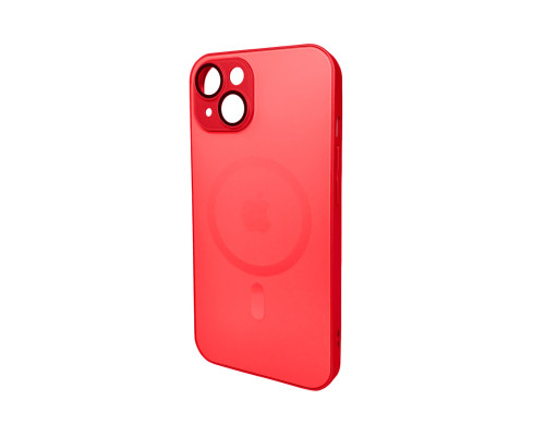 Чохол для смартфона AG Glass Matt Frame Color MagSafe Logo for Apple iPhone 14 Cola Red (AGMattFrameMGiP14Red)