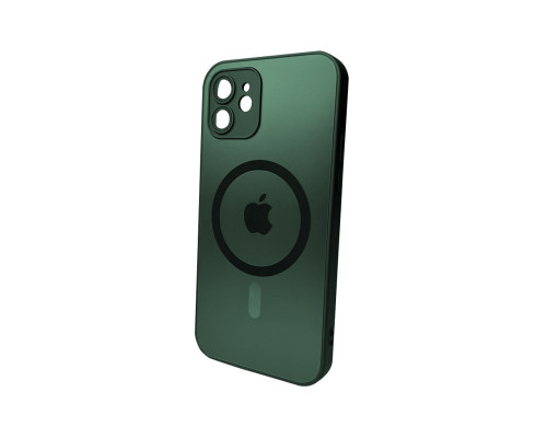 Чохол для смартфона AG Glass Matt Frame Color MagSafe Logo for Apple iPhone 12 Cangling Green (AGMattFrameMGiP12Green)