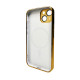 Чохол для смартфона AG Glass Sapphire Frame MagSafe Logo for Apple iPhone 15 Gold (AGSappiFRP15Gold)