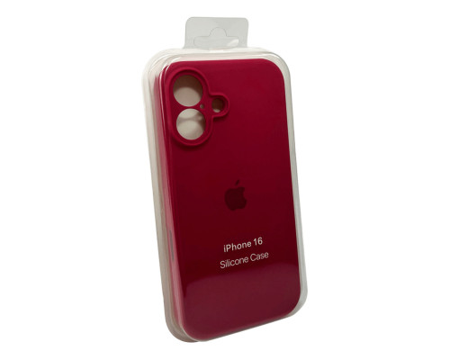 Чохол для смартфона Silicone Full Case AA Camera Protect for Apple iPhone 16 35,Maroon (FullAAi16-35)