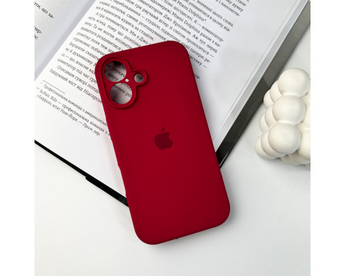 Чохол для смартфона Silicone Full Case AA Camera Protect for Apple iPhone 16 35,Maroon (FullAAi16-35)