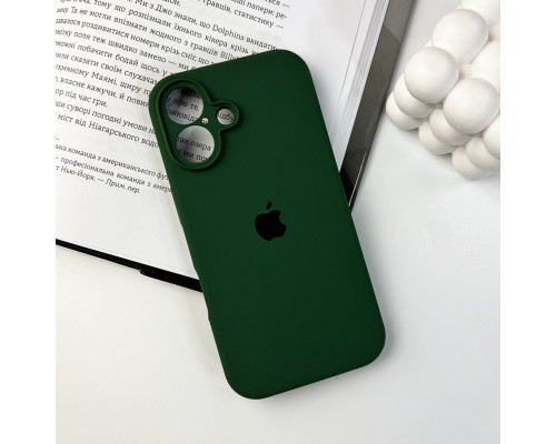 Чохол для смартфона Silicone Full Case AA Camera Protect for Apple iPhone 16 40,Atrovirens (FullAAi16-40)