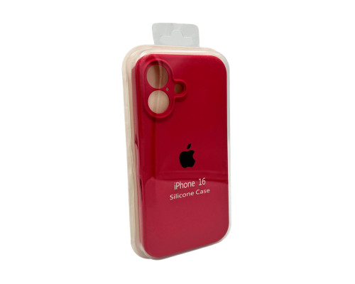 Чохол для смартфона Silicone Full Case AA Camera Protect for Apple iPhone 16 20,China Red (FullAAi16-20)