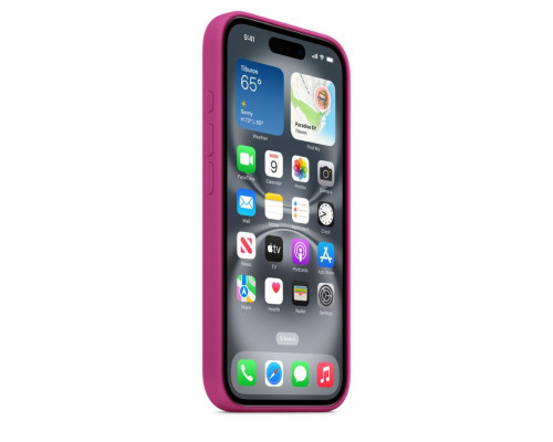 Чохол для смартфона Silicone Full Case AAA MagSafe IC for iPhone 16 Pro Max Moon Red (Orig16PMRed)