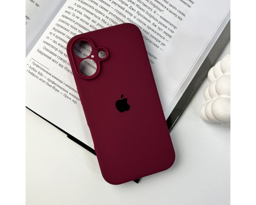 Чохол для смартфона Silicone Full Case AA Camera Protect for Apple iPhone 16 47,Plum (FullAAi16-47)